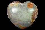 Wide, Polychrome Jasper Heart - Madagascar #167326-1